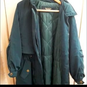 Dark Green Puffer Jacket Trench Coat 22 24